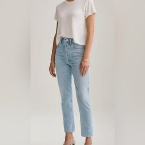 Agolde Light Blue Straight Leg Jeans